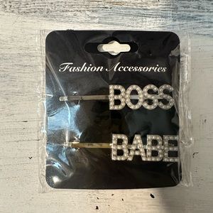 Boss babe bobby pin hair pins hair clips new set of 2